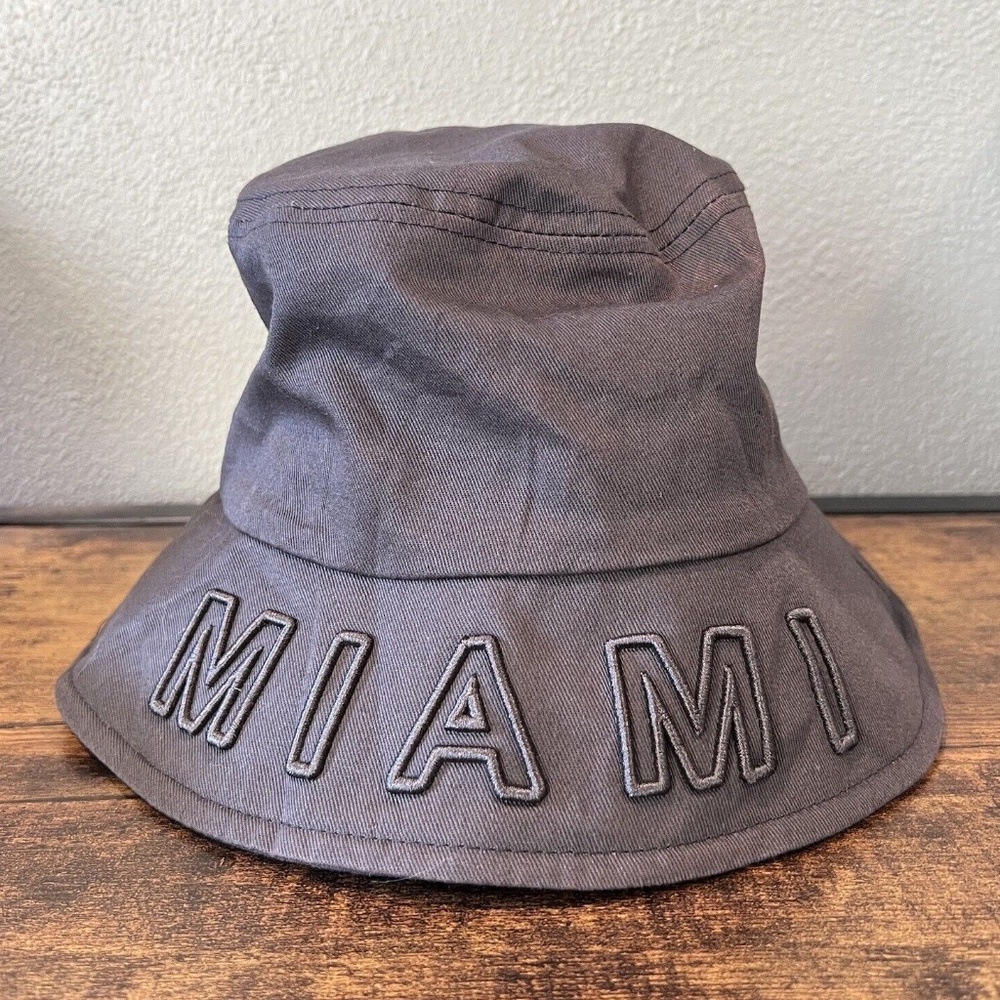 Reversible Miami Beach Florida Bucket Hat Adult Size OSFM Summer Beach